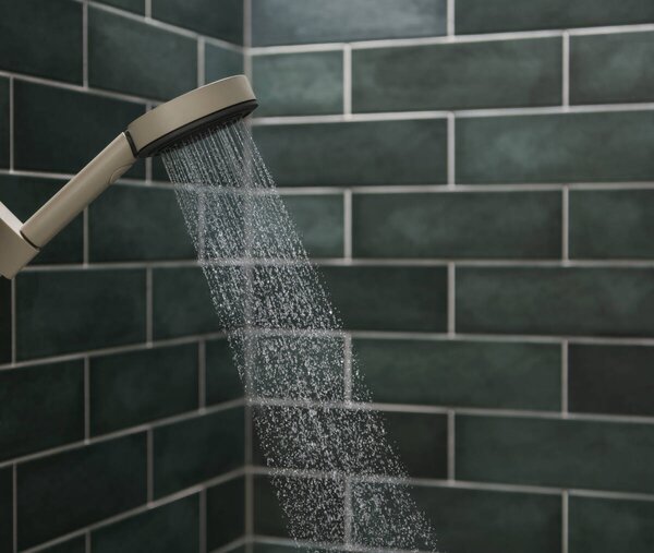 Hansgrohe Pulsify Planet Edition Ruční sprcha 105 3jet Relaxation EcoSmart+ Select, Béžová (recyklace), 26077210