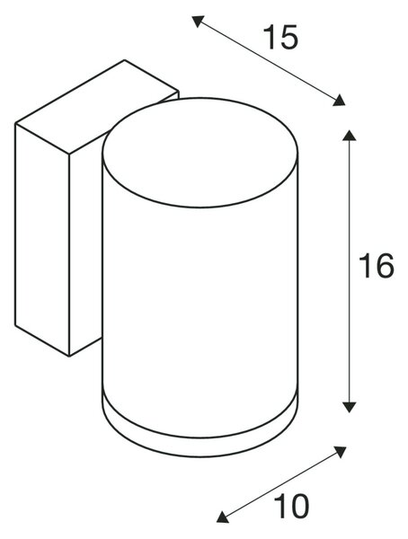 SLV 1003423 Enola Round M, venkovní nástěnné svítidlo, LED 10W 3000/4000K, antracit, výška 16cm, IP65