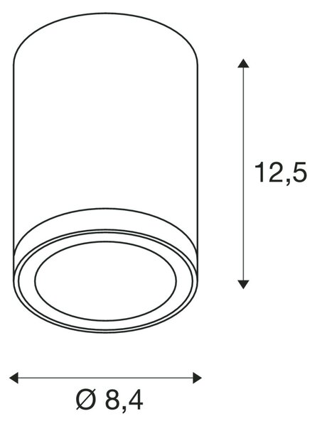 SLV 1003426 Enola Round S, venkovní stropní svítidlo, LED 9W 3000/4000K, antracit, průměr 8,4cm, IP65