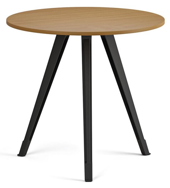 Konferenční stůl PRIMO ZEN, průměr 80 cm, černá podnož, buk