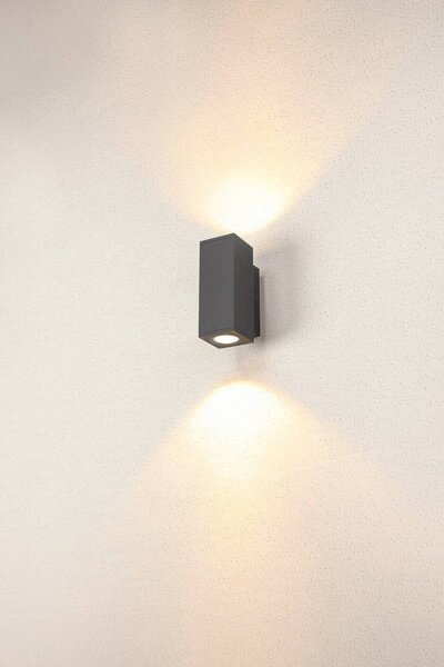 SLV 1003418 Enola Square Up/Down S, venkovní nástěnné svítidlo, LED 7W 3000/4000K, antracit, výška 18cm, IP65