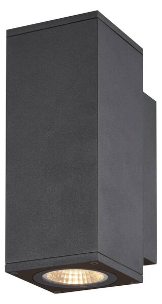 SLV 1003418 Enola Square Up/Down S, venkovní nástěnné svítidlo, LED 7W 3000/4000K, antracit, výška 18cm, IP65