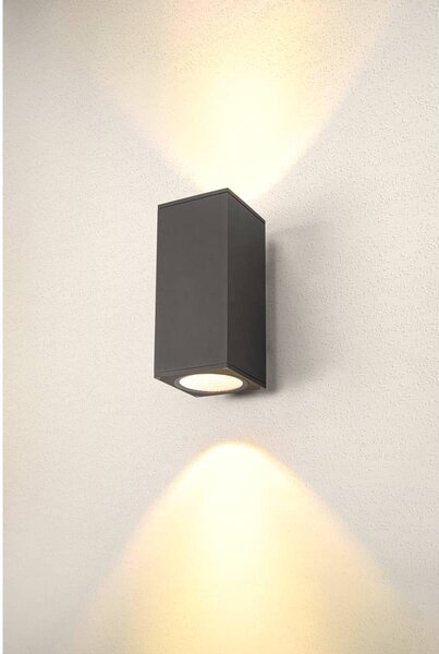 SLV 1003438 Enola Square Up/Down L, venkovní nástěnné svítidlo, LED 53W 3000/4000K, antracit, výška 33,2cm, IP65
