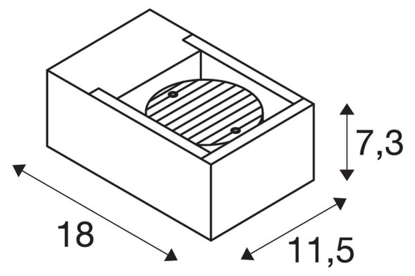 SLV 1004747 Eskina Frame WL, venkovní nástěnné svítidlo, LED 15W 3000/4000K, antracit, 11,5x18cm, IP65