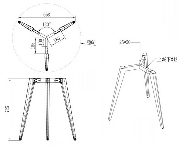 Konferenční stůl PRIMO VIBE, průměr 80 cm, bílá podnož, buk