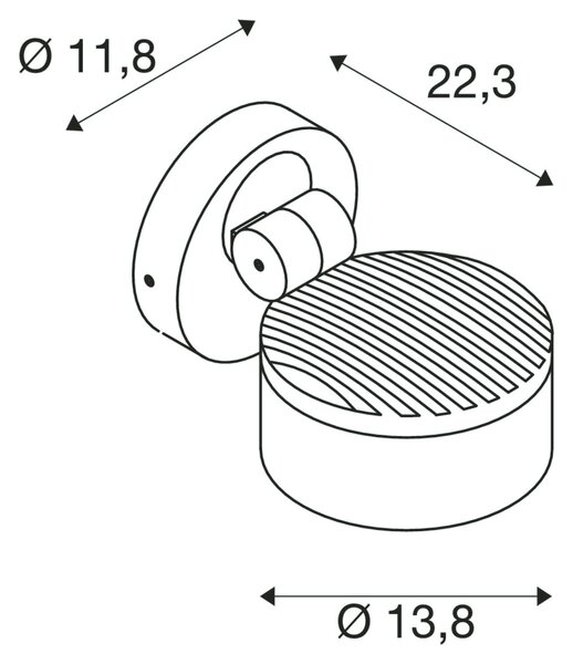 SLV 1002903 Eskina, venkovní nástěnné/stropní svítidlo, LED 14,5W 3000/4000K, antracit, IP65, stmívatelné