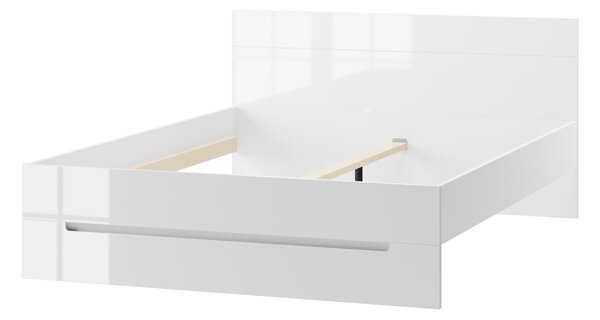 Manželská postel 160 cm Sallosa 33 (bílá + lesk bílý). 1068234