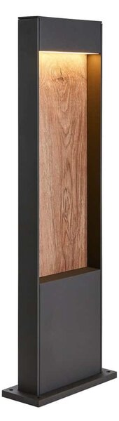 SLV 1002957 Flatt pole 65 venkovní sloupek LED 9,7W 3000K, antracit/imitace dřeva, výška 65cm, IP65