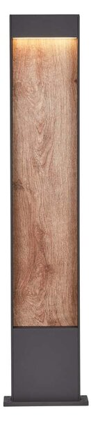 SLV 1002959 Flatt Pole 100, venkovní sloupek LED 9,7W 3000K, antracit/imitace dřeva, výška 100cm, IP65