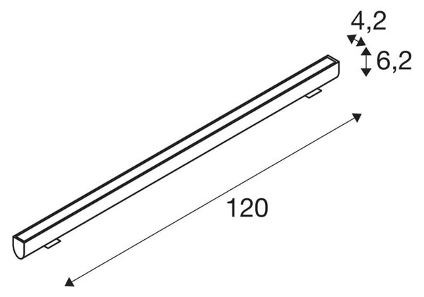SLV 1003448 Galen 120, venkovní nástěnné svítidlo LED 34W 3000/4000, antracit, délka 120cm, IP65