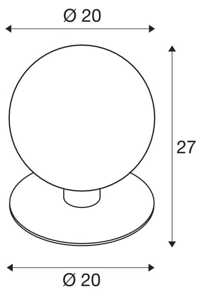 SLV 1001999 Gloo Pure 27, venkovní sloupkové svítidlo, 1x E27 max 23W, antracit, výška 27cm, IP44
