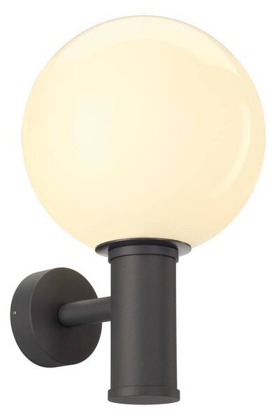 SLV 1002002 Gloo Pure, venkovní nástěné svítidlo, 1x E27 max 23W, antracit, průměr 20cm, IP44