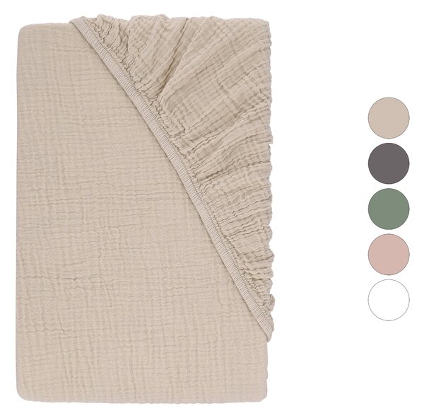 Livarno® Mušelínové napínací prostěradlo, 140-160 x 200 cm (100409305)