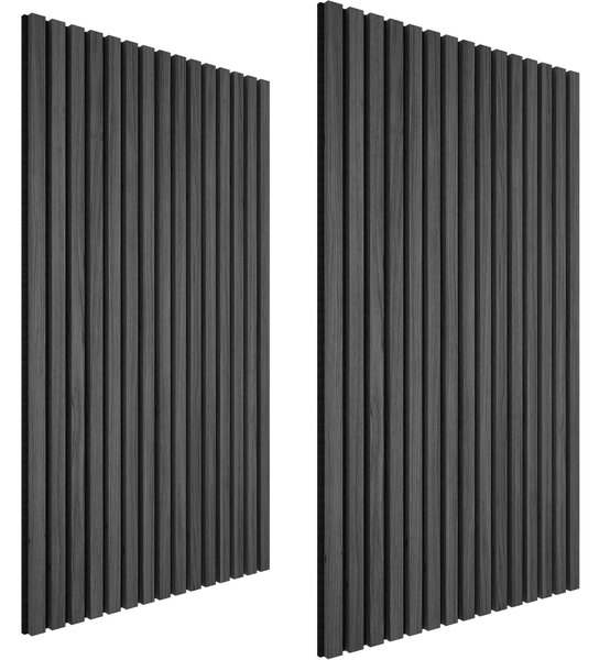 Tectake Nástěnné panely Sonic Wall II v dřevěném vzhledu - černý dub