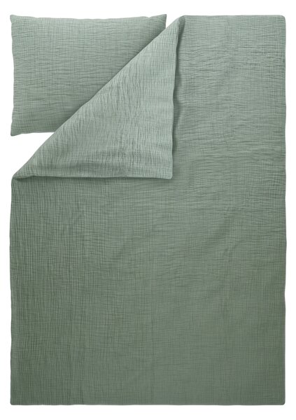 Livarno® Mušelínové ložní povlečení, 140 x 200 cm, 70 x 90 cm (zelená) (100408999001)
