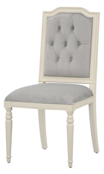 Čalouněná židle Damir bílá/šedá