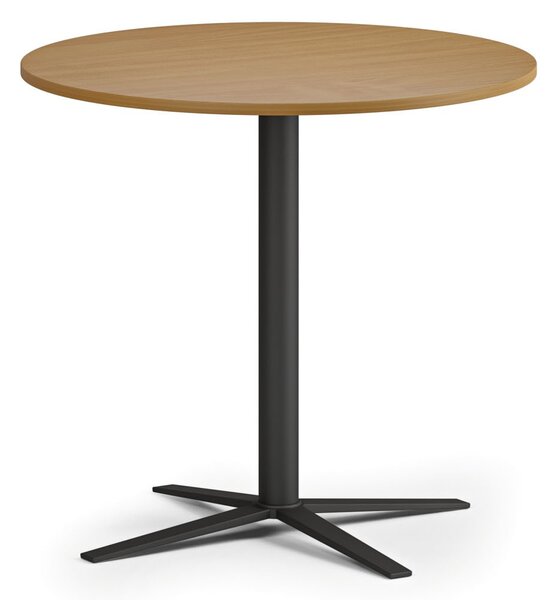 Konferenční stolek AURA, průměr 60 cm, černá podnož, buk