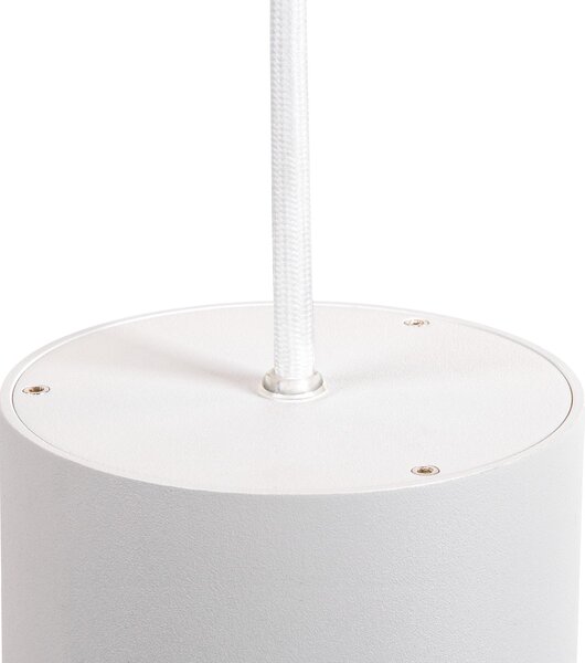 SLV 1004673 Oculus, bílé závěsné svítidlo, LED 10,5W 2000-3000K, délka 250cm, bez rozety