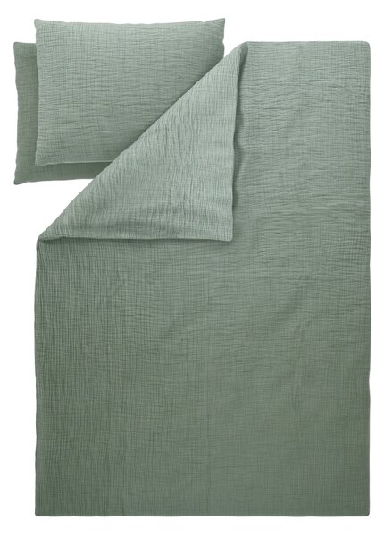 Livarno® Mušelínové ložní povlečení, 240 x 220 cm, 70 x 90 cm (zelená) (100409133001)