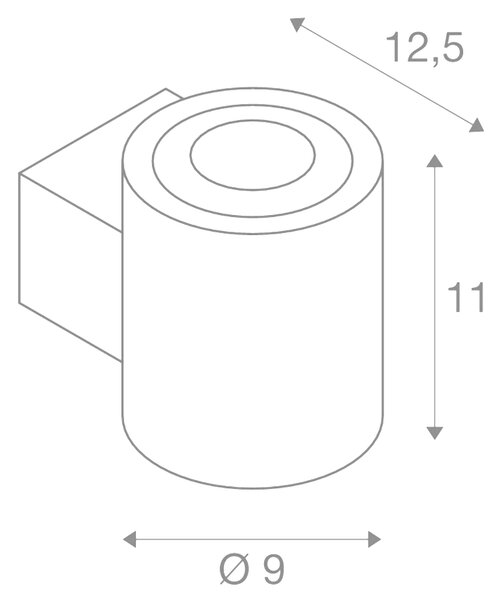 SLV 1004671 Oculus Up/Down, bílé nástěnné svítidlo, LED 15W 2000-3000K, výška 11cm