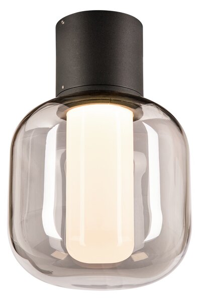 SLV 1004677 Ovalisk, venkovní stropní svítidlo, LED 7,5W 3000/4000K, antracit, průměr 17cm, IP65
