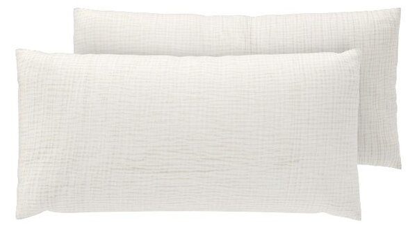 Livarno® Mušelínový potah na polštář pro spánek na boku, 40 x 80 cm, 2 kusy (bílá) (100408827005)