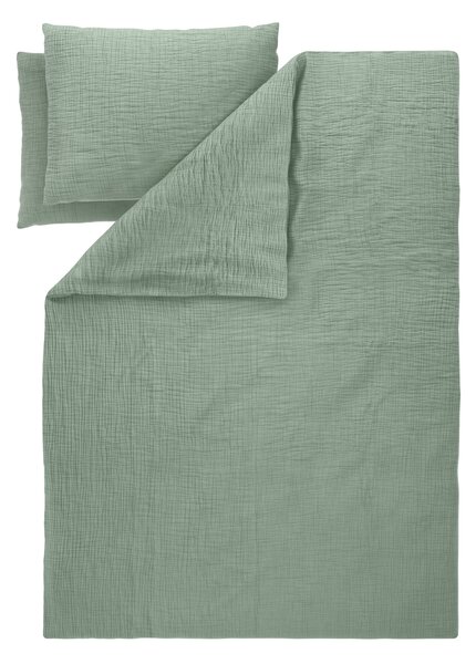 Livarno® Mušelínové ložní povlečení, 200 x 220 cm, 70 x 90 cm (zelená) (100409037001)