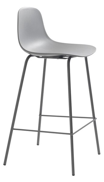 Šedá plastová barová židle (výška sedáku 67,5 cm) Whitby – Unique Furniture