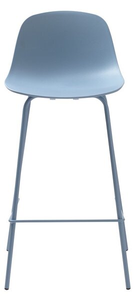 Světle modrá plastová barová židle (výška sedáku 67,5 cm) Whitby – Unique Furniture