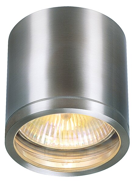 SLV 1000332 Rox, venkovní stropní svítidlo,1x GU10 ES111 max 75W, kartáčovaný hliník, průměr 12,5cm, IP44
