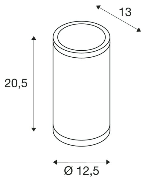 SLV 1000334 Rox Up/Down, venkovní nástěnné svítidlo, 2x GU10 ES111 max 100W, kartáčovaný hliník, výška 20,5cm, IP44