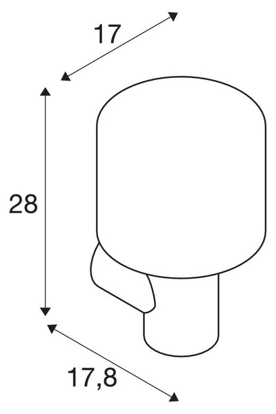 SLV 1004678 Ovalisk, venkovní nástěnné svítidlo, LED 9W 3000/4000K, antracit, výška 28cm, IP65
