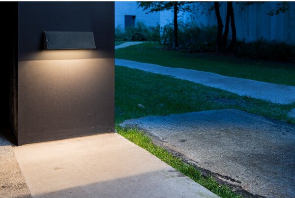 SLV 1003453 Pema, černé venkovní nástěnné svítidlo LED 16W 3000/4000K, délka 28cm, IP65