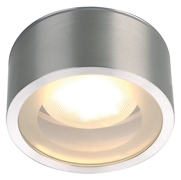 SLV 1000339 Rox, venkovní stropní svítidlo, 1x GX53 max 9W, kartáčovaný hliník, průměr 12,5cm, IP44