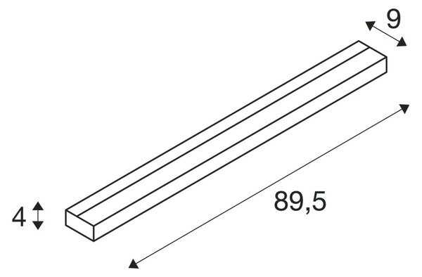 SLV 151796 Sedo, nástěnné svítidlo, LED 30W 3000K, kartáčovaný hliník, délka 89,5cm