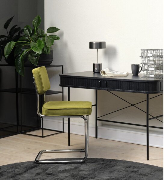 Žlutá manšestrová jídelní židle Rupert – Unique Furniture