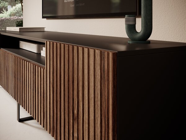 ADRK Furniture Šatní skříň RTV Miro na stojan RTV-MIRS-BK