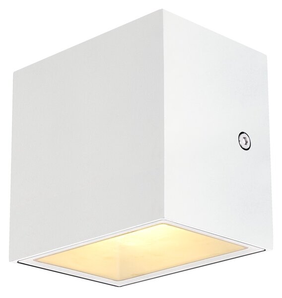 SLV 1002033 Sitra Cube, venkovní nástěnné svítidlo, LED 10W 3000K, bílé, výška 11cm, IP44