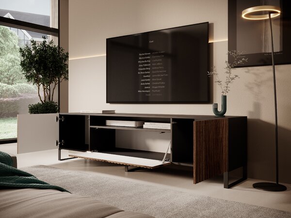 ADRK Furniture Šatní skříň RTV Miro na stojan RTV-MIRS-BK