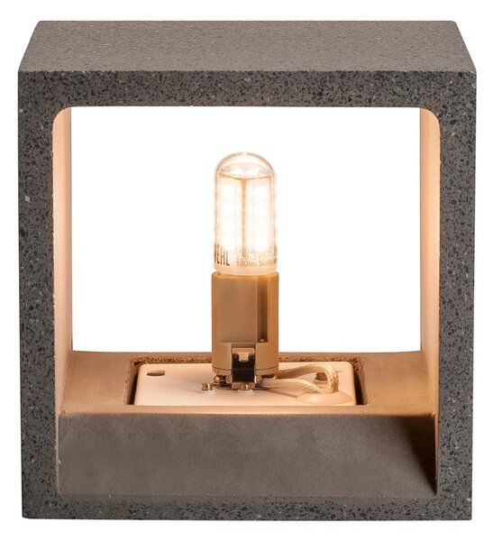 SLV 1000911 Solid Cube, nástěnné svítidlo 1x G9 max. 25W, černý pískovec