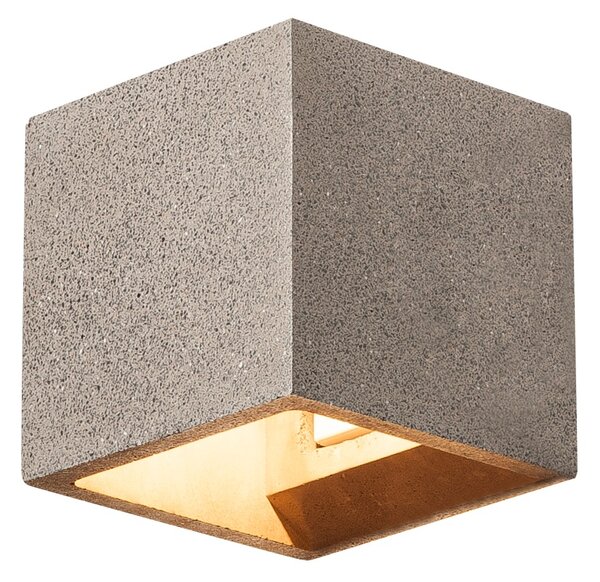 SLV 1000911 Solid Cube, nástěnné svítidlo 1x G9 max. 25W, černý pískovec