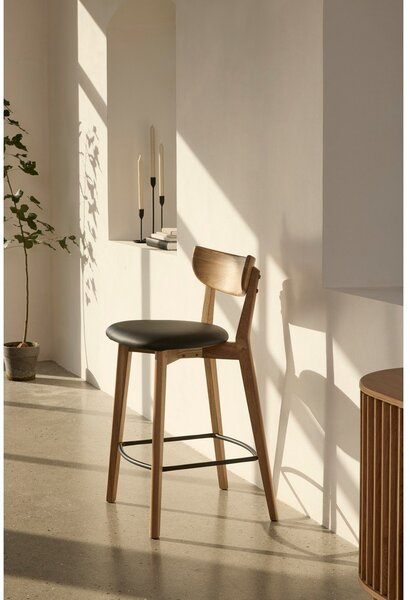 Barová židle z dubového dřeva Unique Furniture Pero