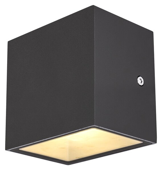 SLV 1002032 Sitra Cube, venkovní nástěnné svítidlo, LED 10W 3000K, antracit, výška 11cm, IP44