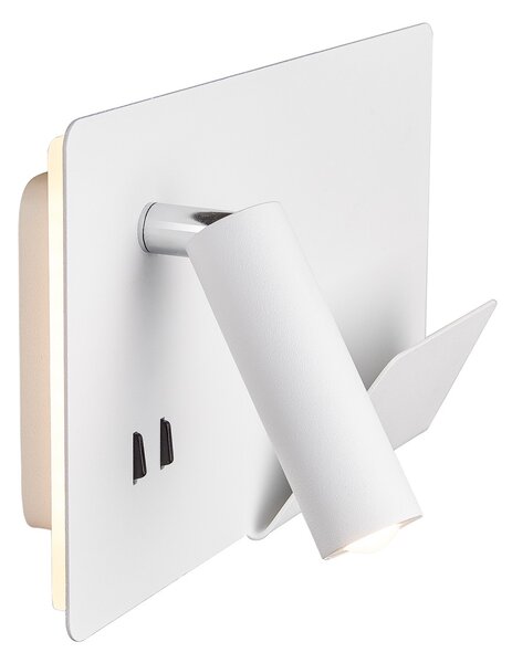 SLV 1003458 Somnila Flex, nástěnné svítidlo k posteli, LED 13W 3000K, bílá, verze vpravo, USB přípojka