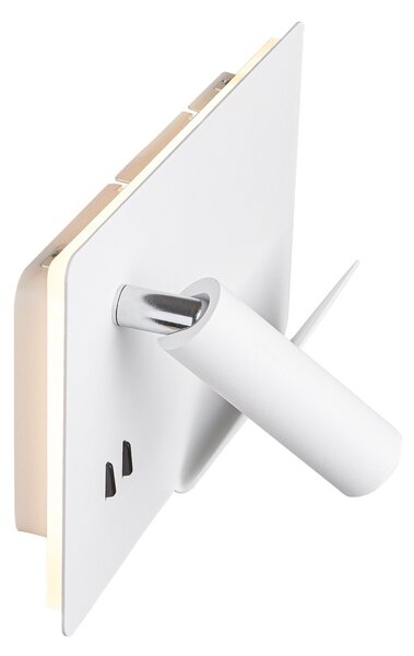 SLV 1003458 Somnila Flex, nástěnné svítidlo k posteli, LED 13W 3000K, bílá, verze vpravo, USB přípojka