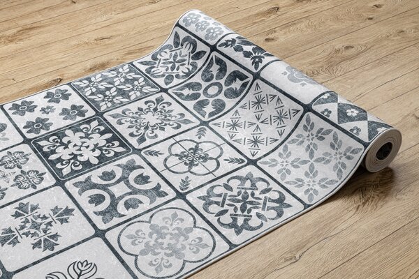 Makro Abra Běhoun pogumovaný PRATELNÝ LOTUS AZULEJO 60970 Patchwork šedý Šíře: 60 cm