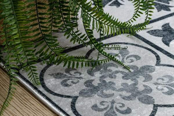 Makro Abra Běhoun pogumovaný PRATELNÝ LOTUS AZULEJO 60970 Patchwork šedý Šíře: 60 cm