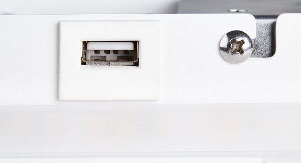 SLV 1003457 Somnila Flex, nástěnné svítidlo k posteli, LED 13W 3000K, bílá, verze vlevo, USB přípojka