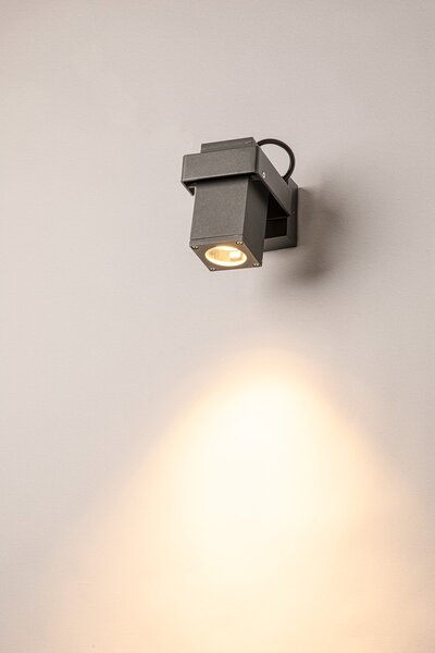 SLV 1004653 Theo Bracket, venkovní nástěnné svítidlo, 1x GU10, antracit, IP65