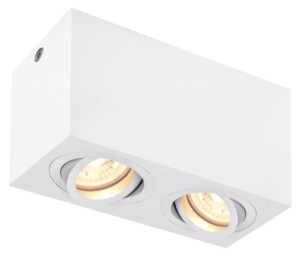 SLV 1002006 Triledo, bílé stropní svítidlo, 2x GU10 max. 10W, rozměr 8,5 x 16,3cm